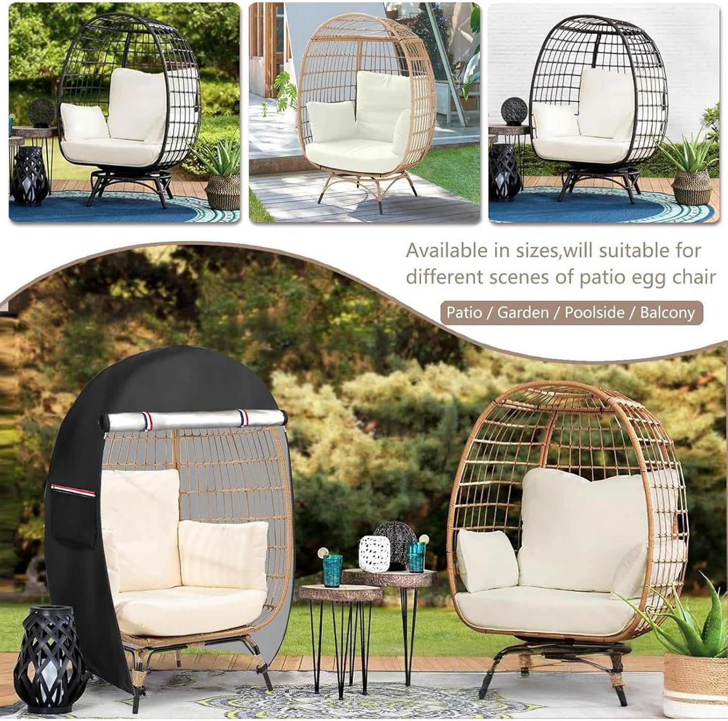 Avelena | Wasserdichter Eierstuhlbezug mit Doppelreißverschluss – Solara