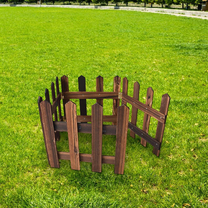 Avelena | Dekorativer Holz Gartenzaun für Beete und Außenbereiche