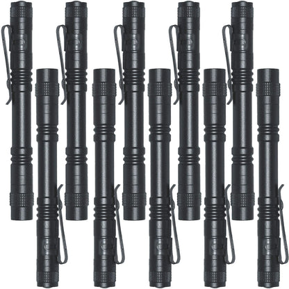 Avelena | Beieverluck 10 Paket Mini Led Taschenlampen, Schwarze Taktische Taschenlampe für Camping & Notfälle