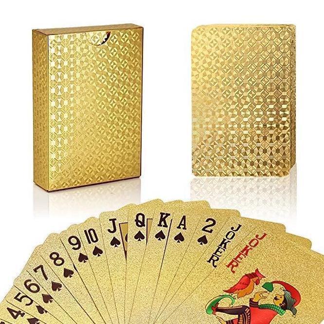 Avelena | Luxus 24K Goldfolie Poker Spielkarten