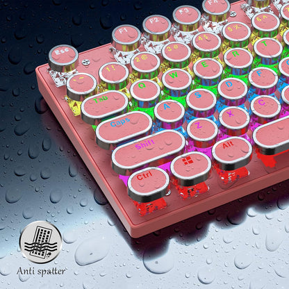 Avelena | 87-Tasten Mechanische Gaming-Tastatur RGB Hintergrundbeleuchtet Blaue Schalter