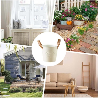 Avelena | Dekorative Pflanzenkübel mit Ledergriffen – Blumentöpfe für Zuhause und Garten