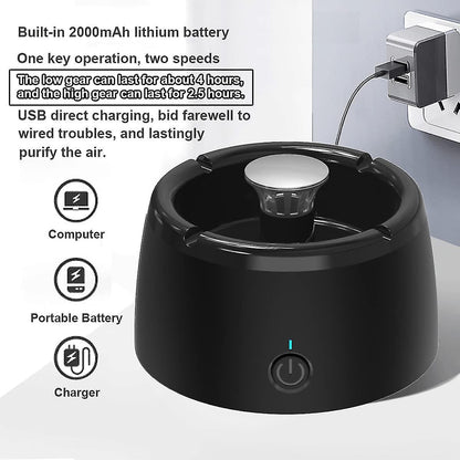 Avelena | Geruchloser Rauchfreier Aschenbecher - Tragbarer Rauchfänger mit Duftfilter