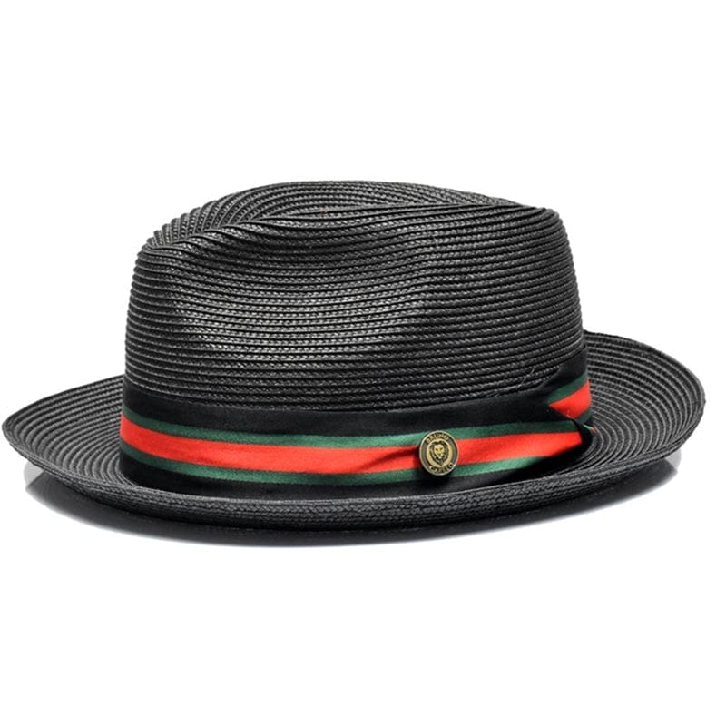 Avelena | Unisex Fedora Hut | Handgefertigt im Pinch Front Stil | Natürliches Poly-Braid mit Ripsband