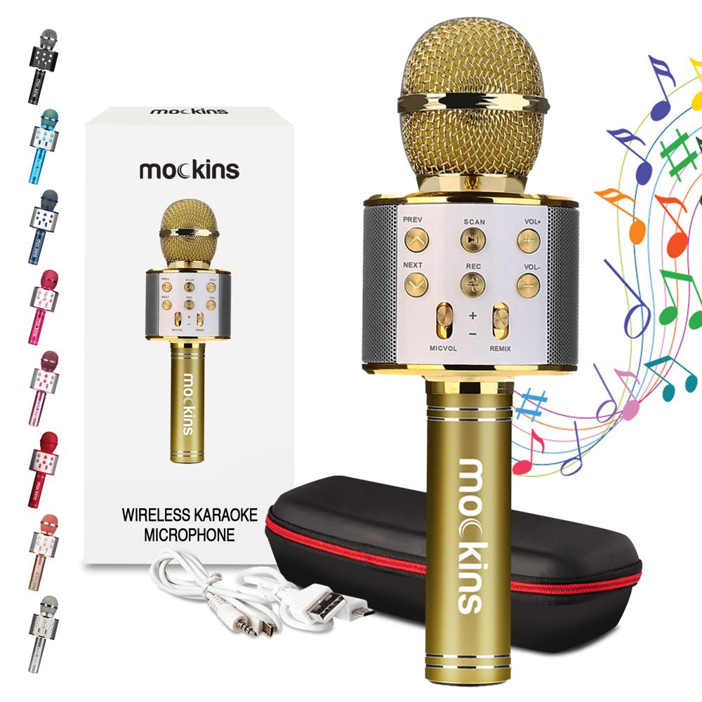 Avelena | Tragbares Karaoke-Mikrofon - Mikrofon mit integriertem Bluetooth-Lautsprecher - Kompatibel mit IOS- und Android-Geräten