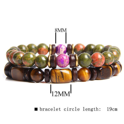 Avelena | Afrikanisch Türkis & Tigerauge Armband Naya