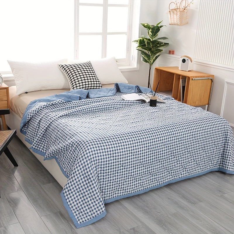 Avelena | Elegante Preppy Karomuster Sommerdecke für Kalte Nächte