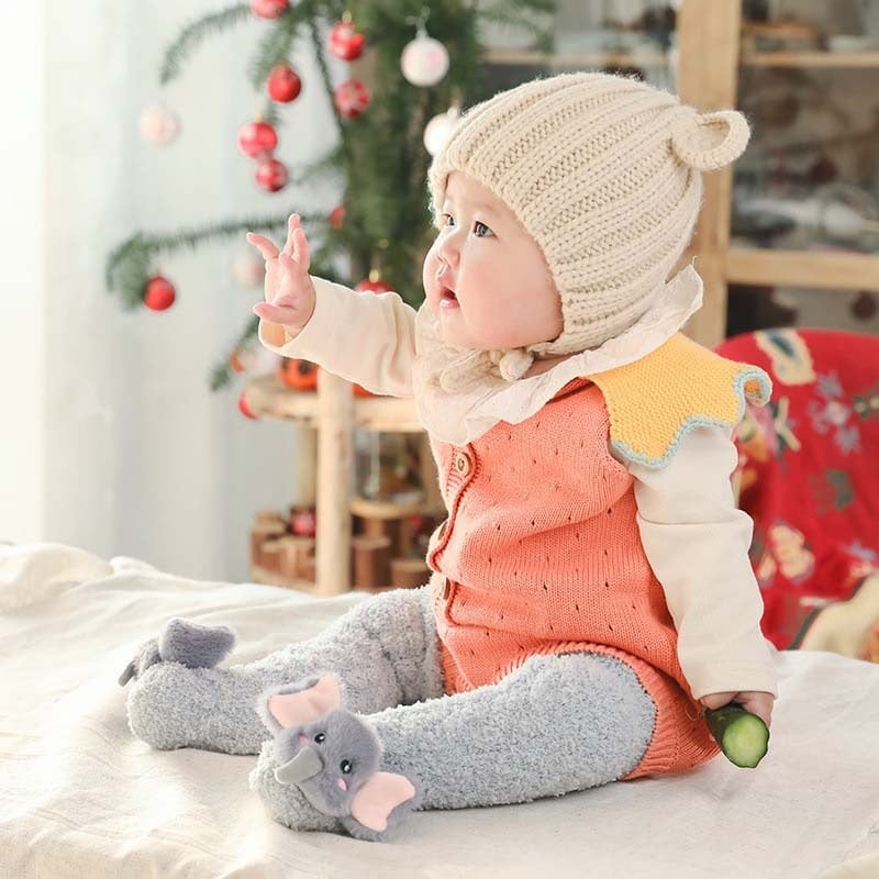 Avelena | Ein Paar Baby süße Koralle Fleece Socken