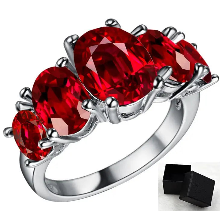 Avelena | Rose Crystal Cz Ring - Farbenfrohe Mode