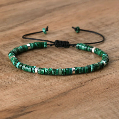 Avelena | Geflochtenes Armband mit 2,4 Mm Natursteinrollen Seraphina
