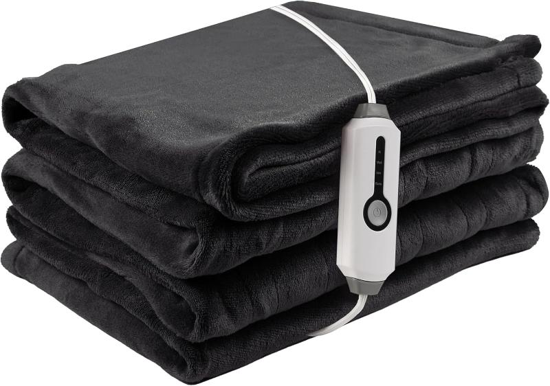 Avelena | Heizbare Elektrische Wurfdecke, Kuschelige Fleece Wärmendecke Mit 4 Wärmeleveln