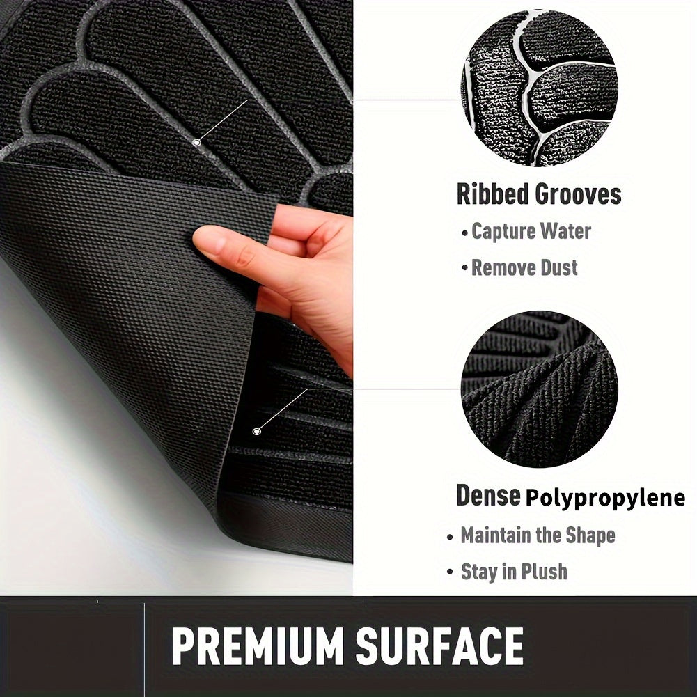 Avelena | Halbrunde Fußmatte Gummi – Langlebig und Rutschfest für Innen und Außen