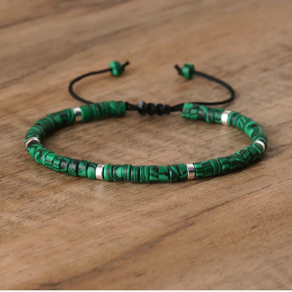 Avelena | Geflochtenes Armband mit 2,4 Mm Natursteinrollen Seraphina