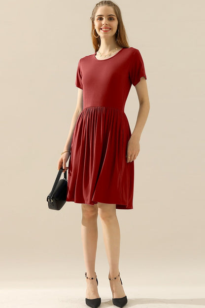 Avelena | Geripptes Kleid mit Taschen