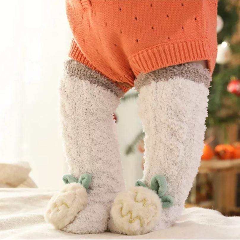 Avelena | Ein Paar Baby süße Koralle Fleece Socken