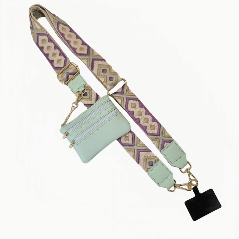 Avelena | Verstellbarer Telefon Lanyard Crossbody Gurt mit Geldbörse