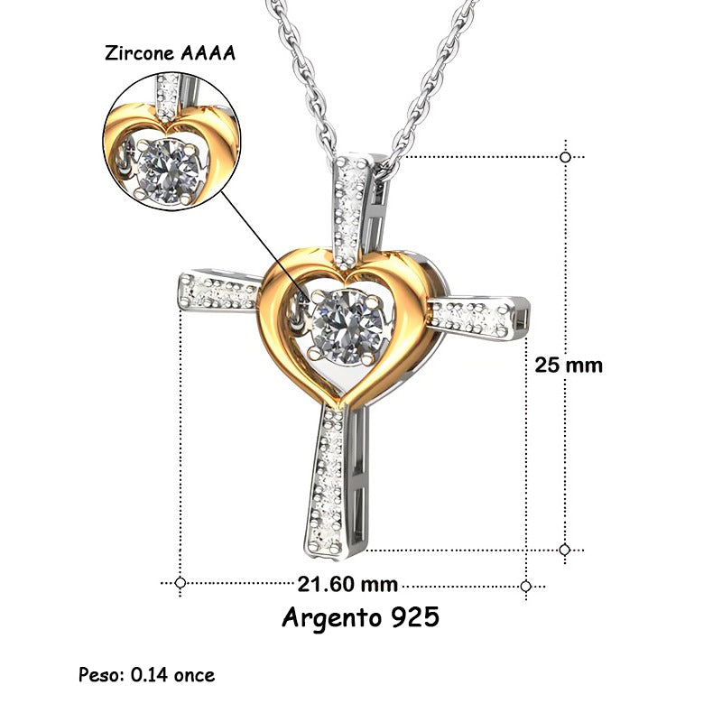 Avelena | Cross Dancing Necklace mit Nachrichtenkarte Geschenk