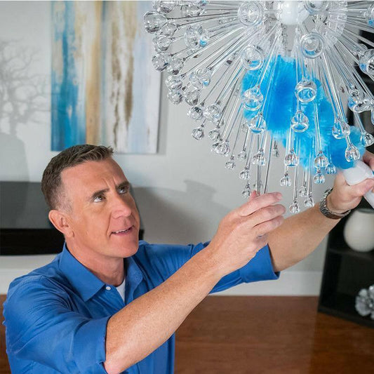 Avelena | 360° drehbarer elektrischer Spin-Duster motorisierter Staubwedel mit 2 Bürsten