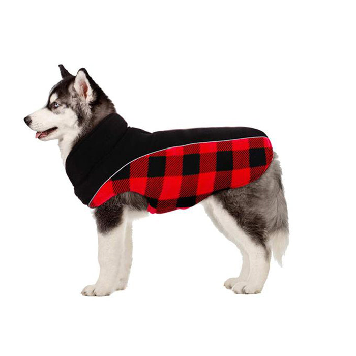 Avelena | Wendbare Schottenkaro Winterjacke für Hunde Klassisch und Warm