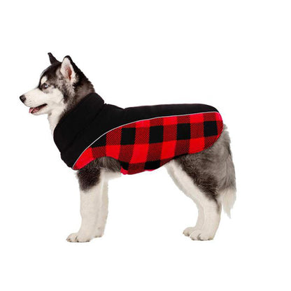 Avelena | Wendbare Schottenkaro Winterjacke für Hunde Klassisch und Warm
