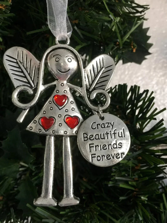 Avelena | Verrückte schöne Freunde für immer - Engel Ornament Weihnachtsgeschenk