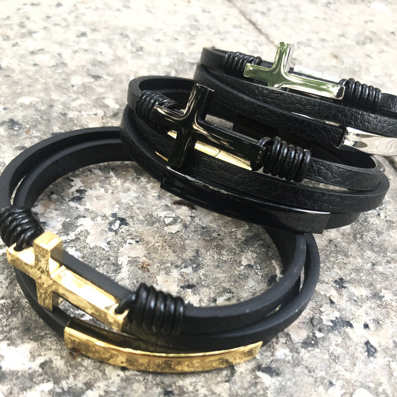 Avelena | Geflochtener Mehrschichtiger Lederarmband