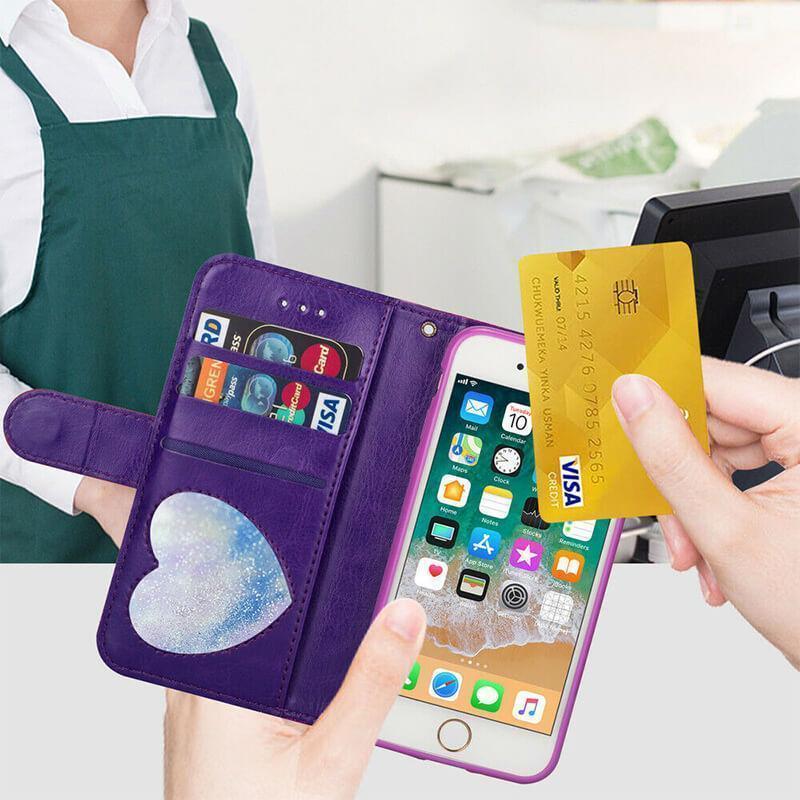 Avelena | Reißverschluss Geldbörse Pu Leder Handytasche