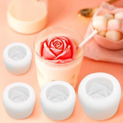 Avelena | 3D Silikon Rosenform Eiswürfelform