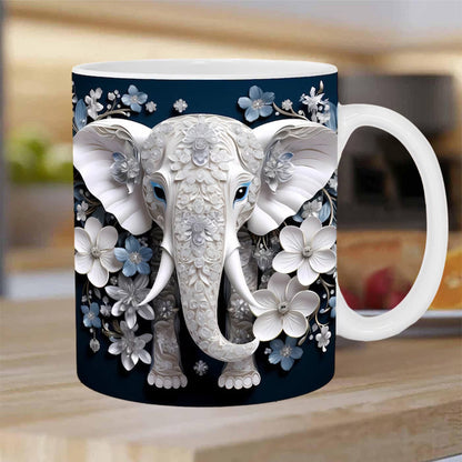 Avelena | 3D Elefant Blumen Becher