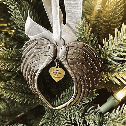 Avelena | 🎄Weihnachtsbaum-Gedenkornamente Engel Flügel Glockenanhänger hängende Dekoration