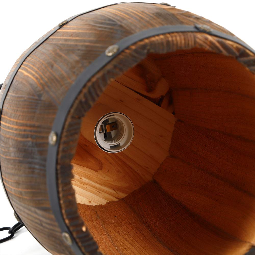 Avelena | Retro Holz Weinfass Hängeleuchte