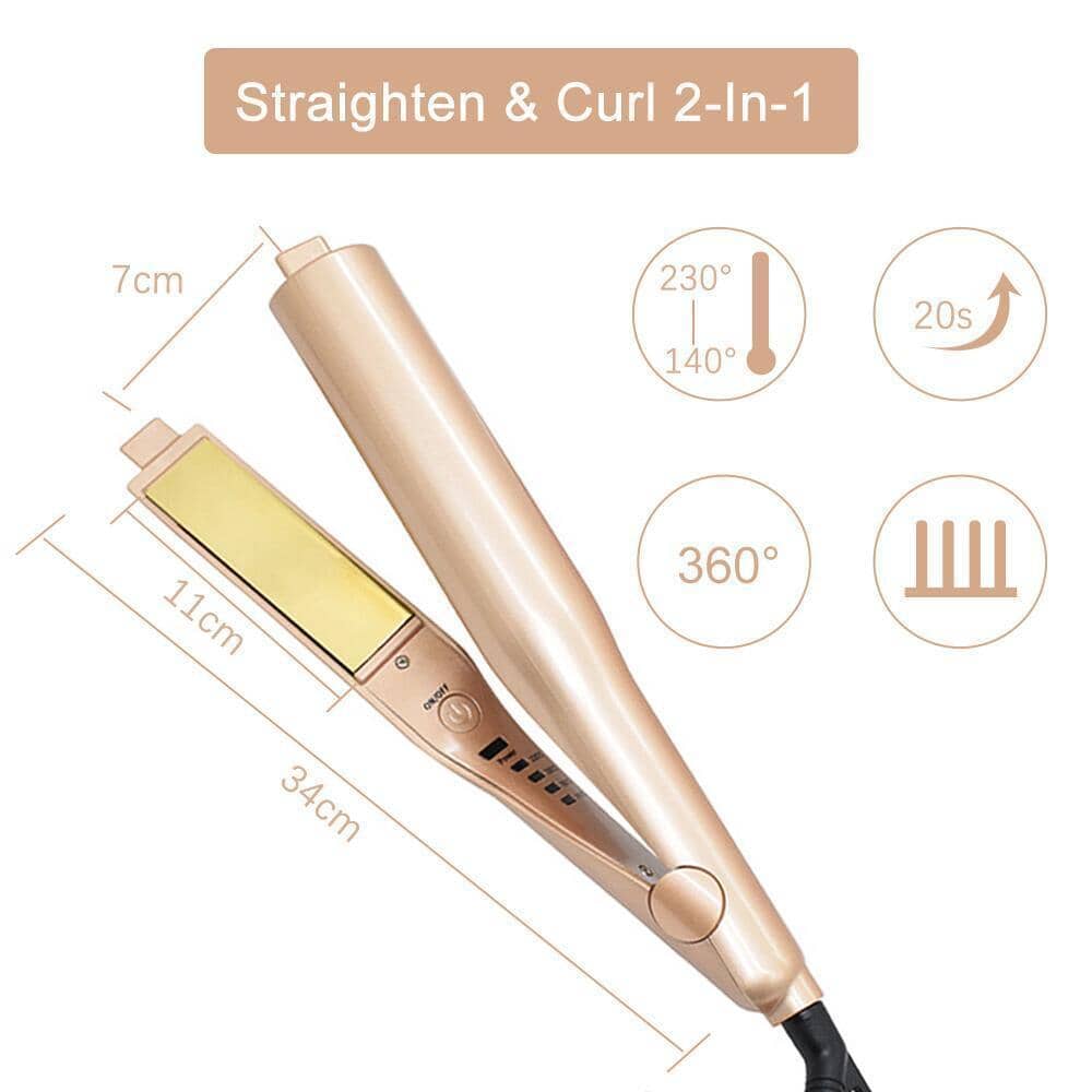 Avelena | 2-in-1 Haarglätter Spiralwellenlockenstab