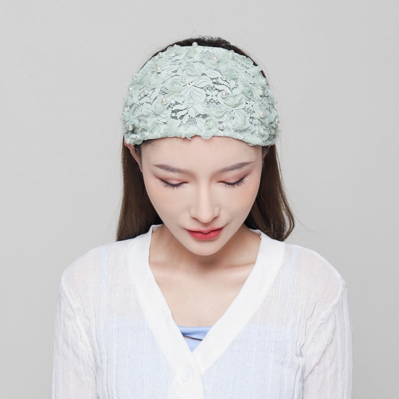 Avelena | Gehäkelte Perlen Bandana Elastisches Stirnband