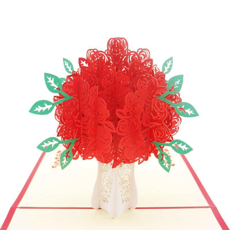 Avelena | Rose Bouquet Pop-up-Karte