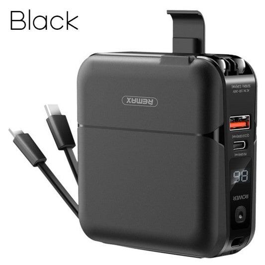 Avelena | 4-in-1 Schnelllade-Wandladegerät, mit Powerbank-Funktion, Ladekabel & Telefonadapter, für Zuhause, Büro und Reisen (US-Standardstecker)