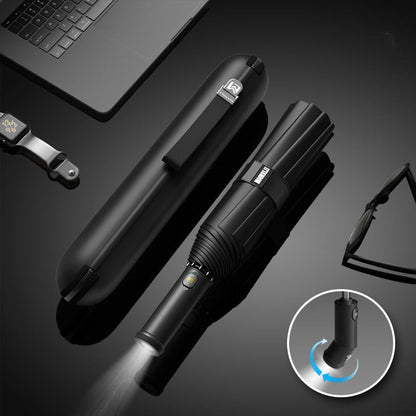 Avelena | Vollautomatischer Faltregenschirm mit rotierendem LED-Licht