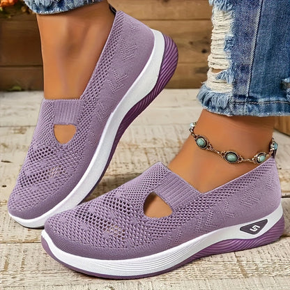 Avelena Leichte Strick-Cut-Out Sneaker für Damen | Atmungsaktiv für den Alltag