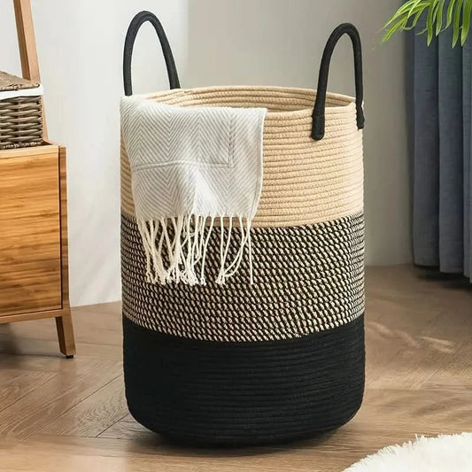 Avelena | WeaveBasket - Robuste Wäscheaufbewahrung aus geflochtenem Seil
