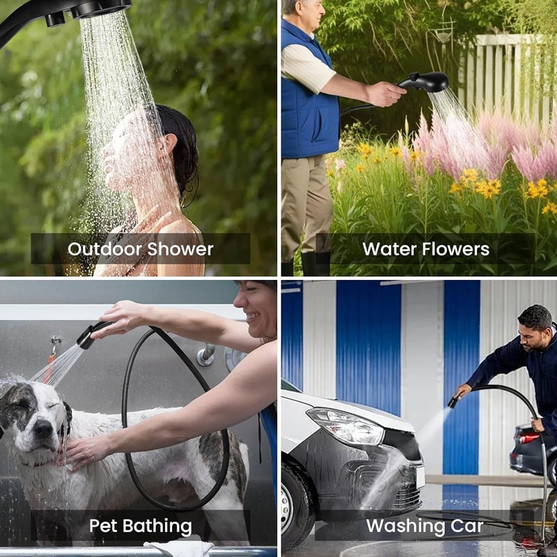 Avelena | Tragbare wiederaufladbare Outdoor-Camping-Duschpumpe
