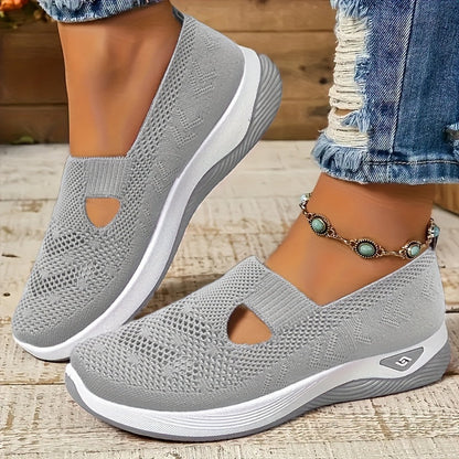 Avelena Leichte Strick-Cut-Out Sneaker für Damen | Atmungsaktiv für den Alltag