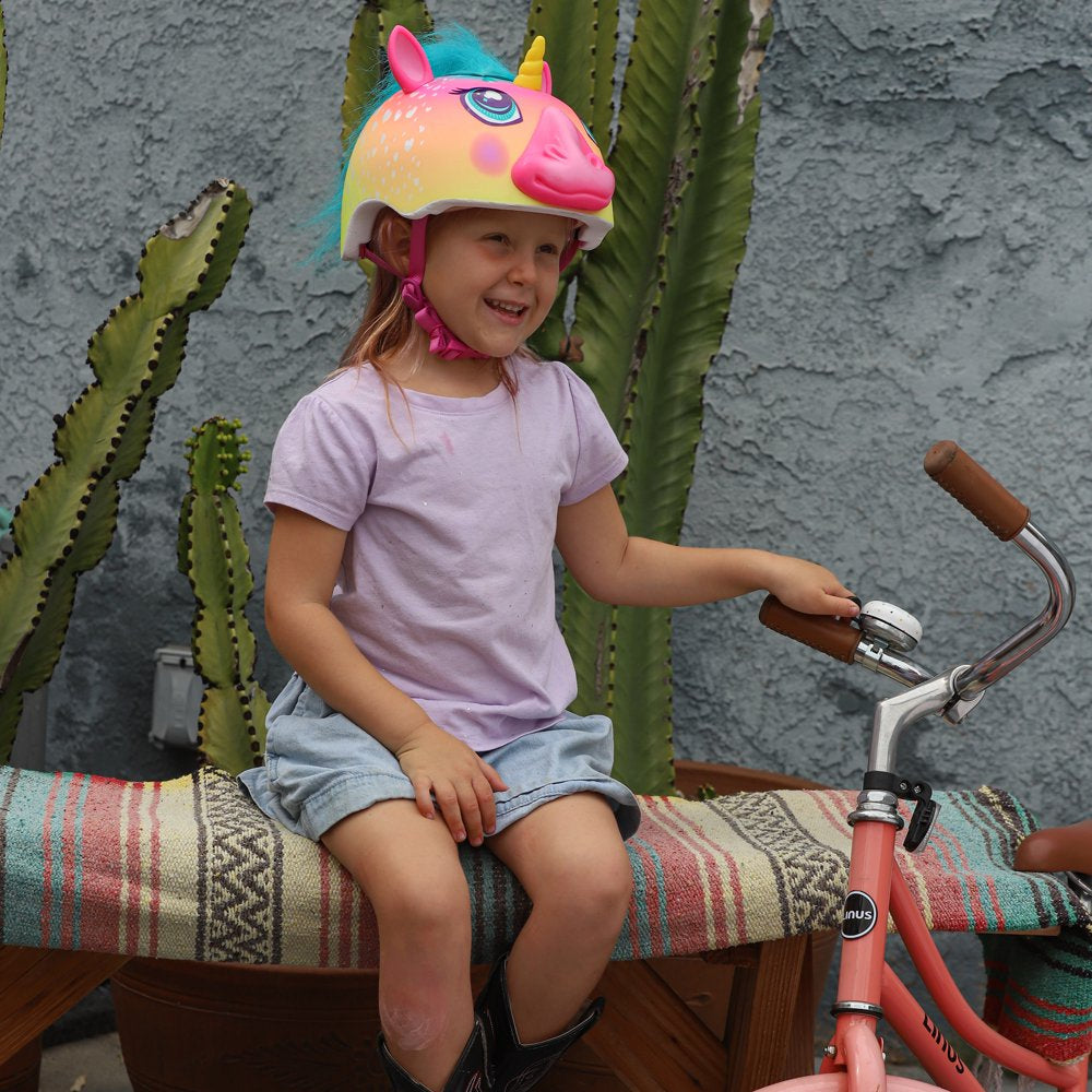 Avelena | Super Regenbogen Einhorn Fahrradhelm, Kinder 5+ (50-54Cm)