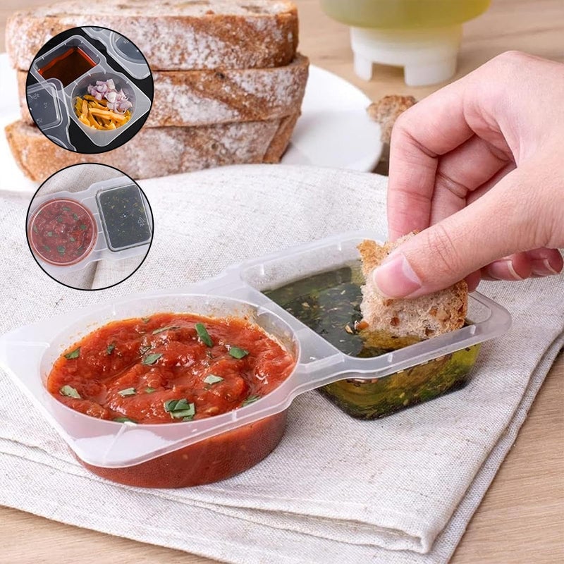 Avelena | Doppel-Compartment Snackbehälter mit Deckeln