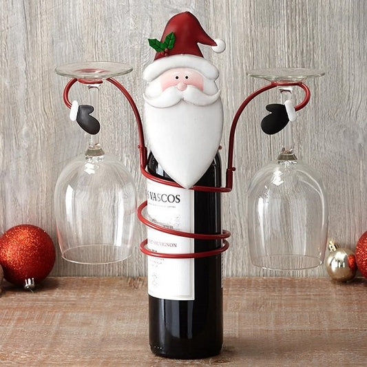 Avelena | Urlaub Weinflasche & Glas Halter - Weihnachtsdekoration
