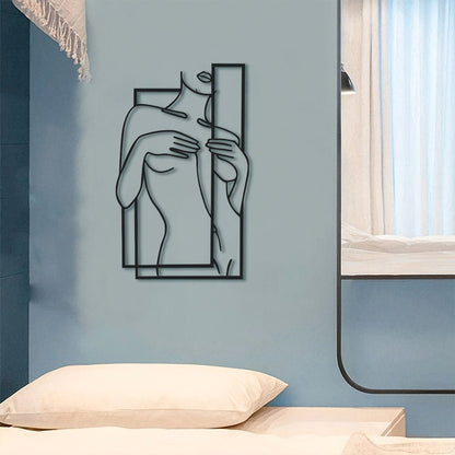 Avelena | LineaArt Metall Wanddekoration - Moderne Minimalistische Wandkunst für Schlafzimmer