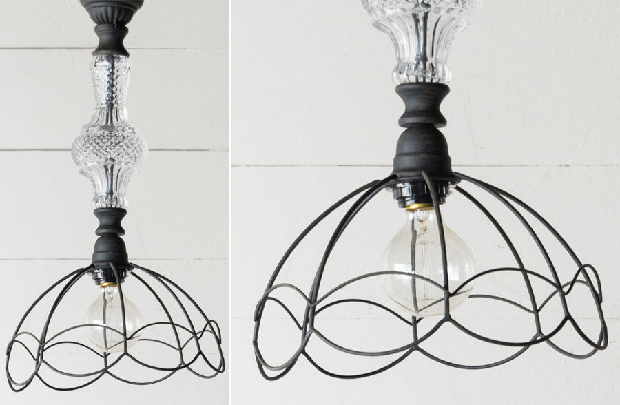 Avelena | Kabel Pendelleuchte mit Glaselement