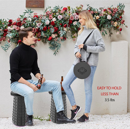 Avelena | Zusammenklappbarer Hocker mit Kissen – SitMax