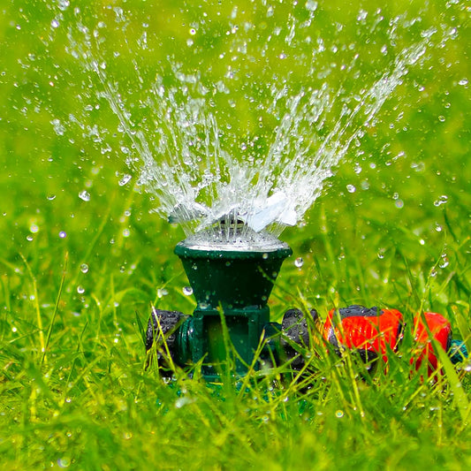 Avelena | 360-Grad Automatischer Rotierender Metall Rasen Sprinkler – Effektiver Gartenbewässerung Sprühkopf
