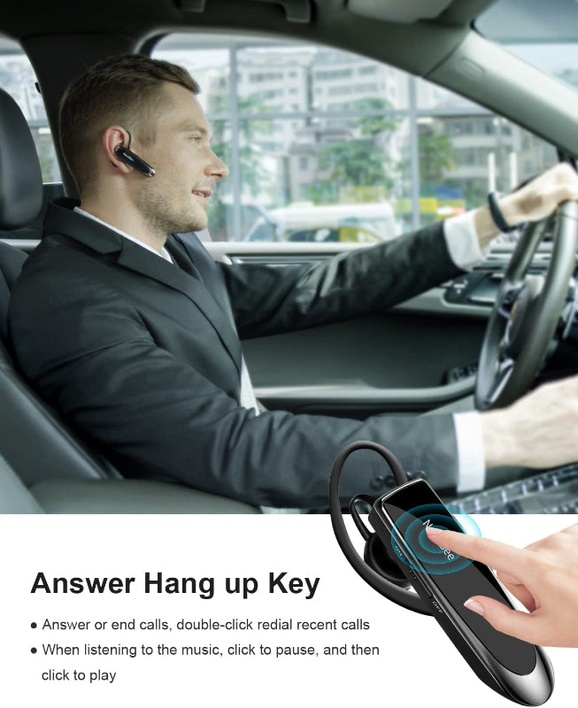 Avelena | Bluetooth Ohrstöpsel V5.0 Drahtloses Headset Mit Mikrofon, 24 Stunden Sprechzeit