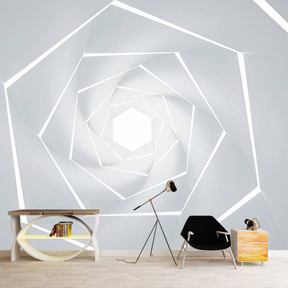 Avelena | Illustrationsstil Große Wandmalereien, 3D Endozentrische Geometrien Wandverkleidung für Galerie, Maßgeschneidert