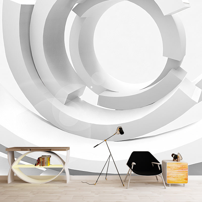 Avelena | Riesige Foto Moderne Wandmurmeln für Café und Umkleideraum mit 3D-Druckzone In Reinweiß